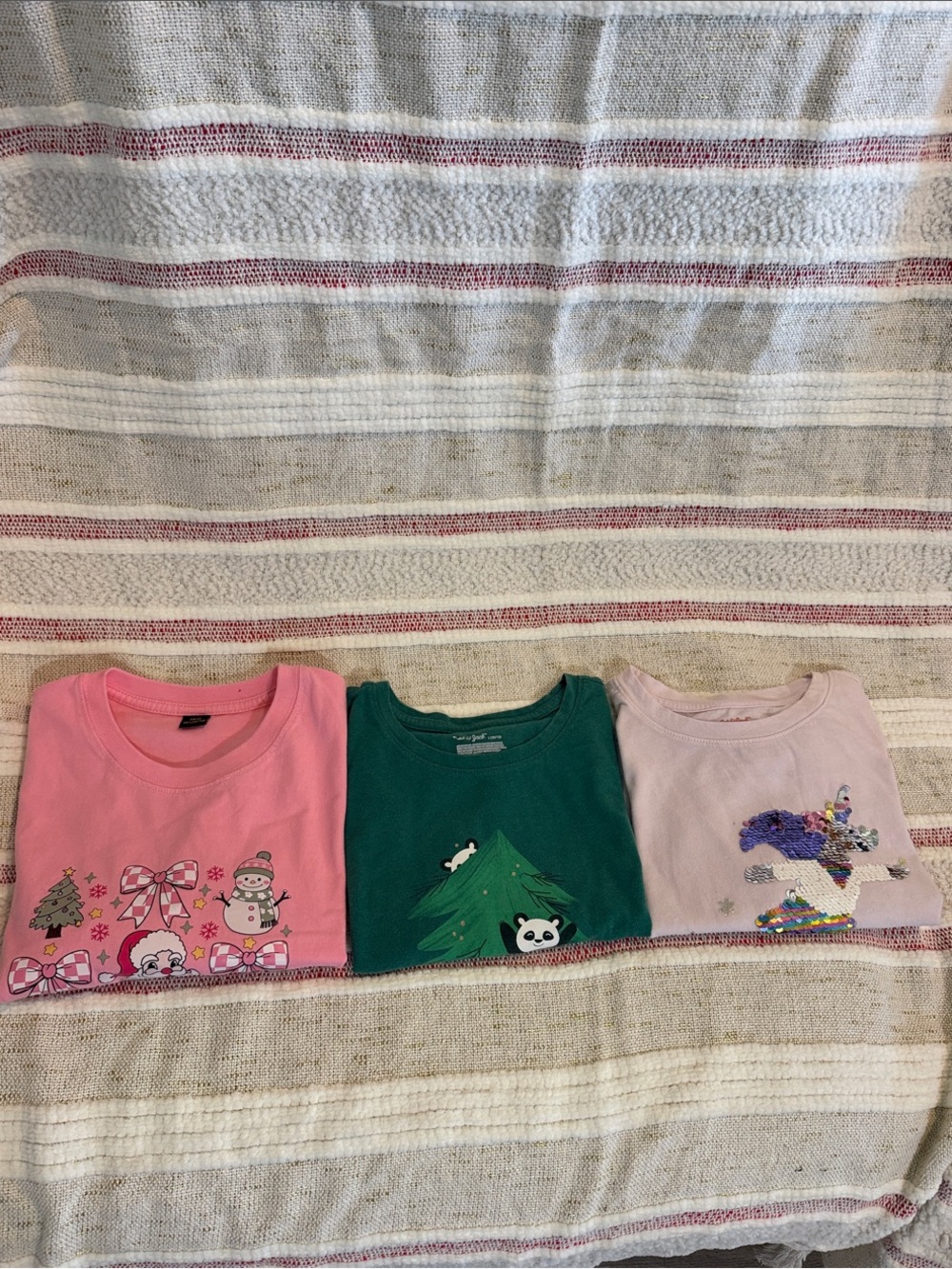 3 Tee Girls' Pink Holiday Graphic Tee - Brand: